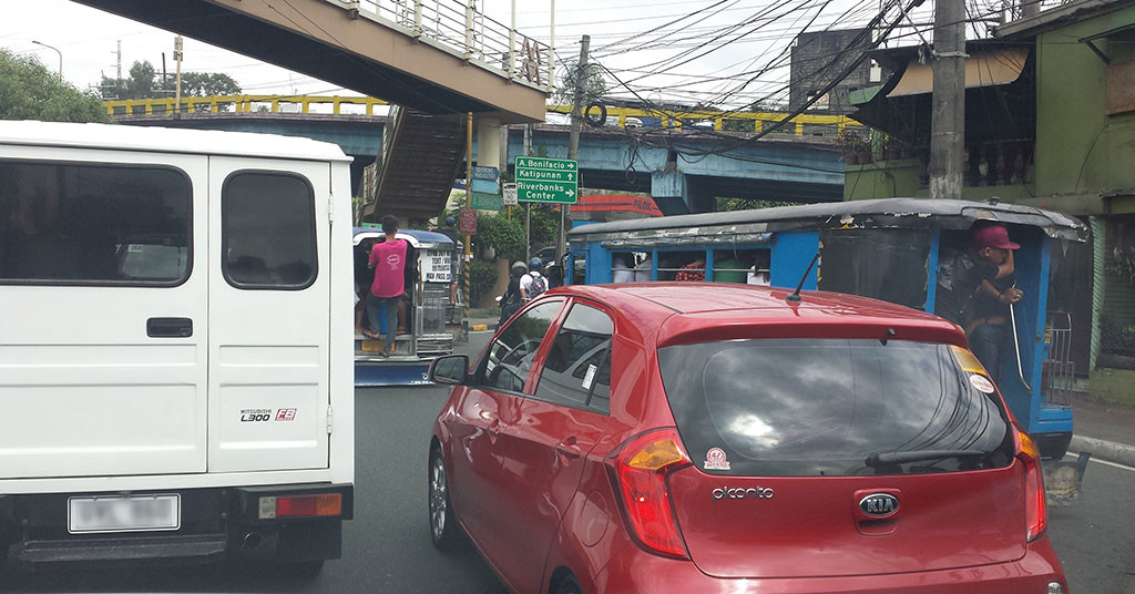 Marcos Highway A. Bonifacio Intersection going to Quezon City